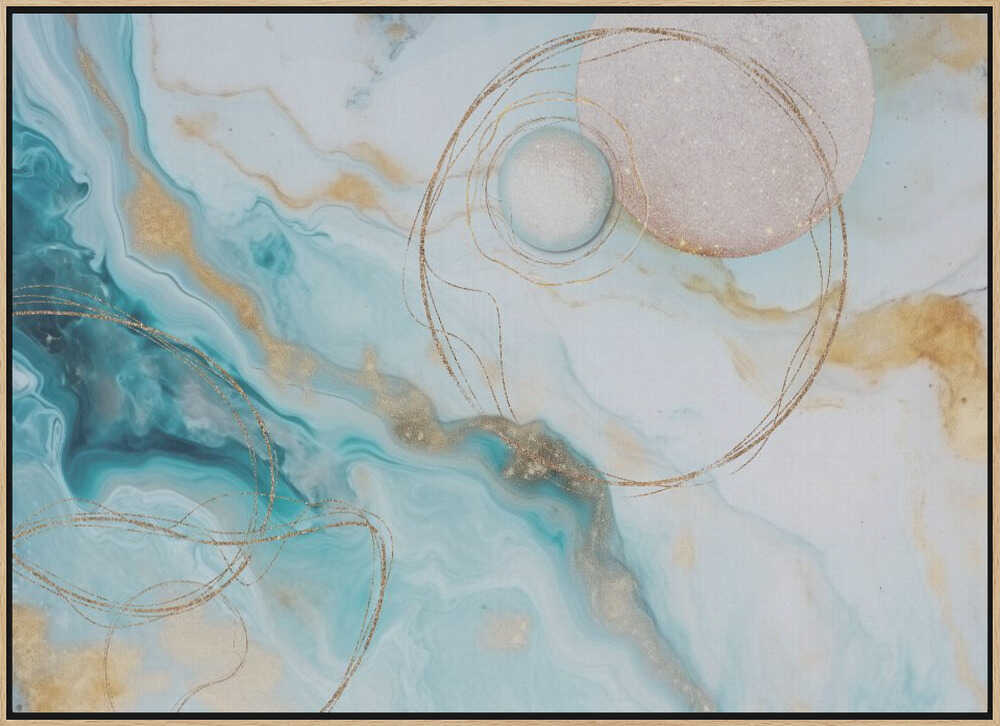 Water Galaxy Aqua - Stretched Canvas, Poster or Fine Art Print - I Heart Wall Art - Poster Print, Canvas Print or Framed Art Print
