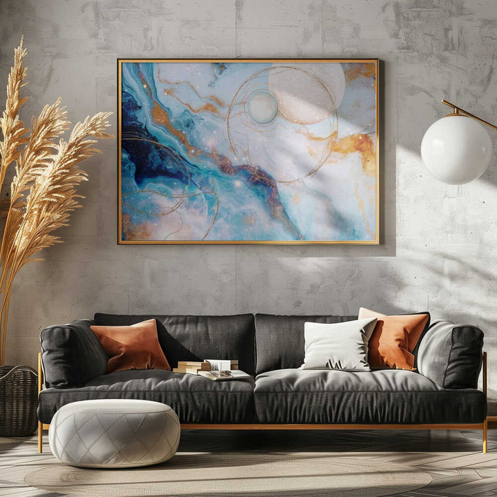 Water Galaxy Dark - Stretched Canvas, Poster or Fine Art Print - I Heart Wall Art - Poster Print, Canvas Print or Framed Art Print
