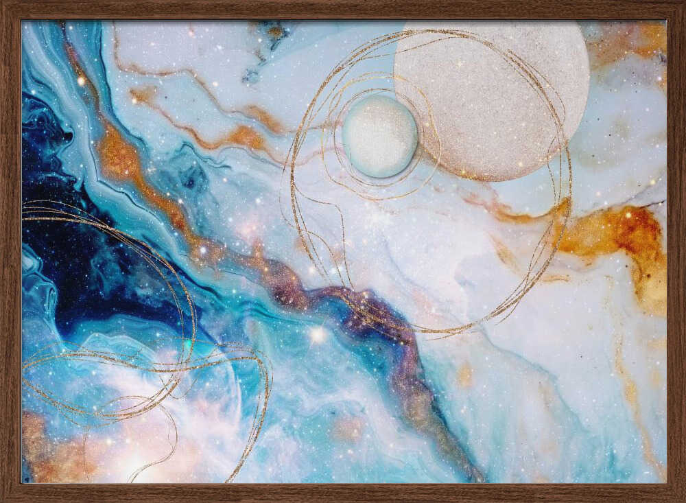 Water Galaxy Dark - Stretched Canvas, Poster or Fine Art Print - I Heart Wall Art - Poster Print, Canvas Print or Framed Art Print
