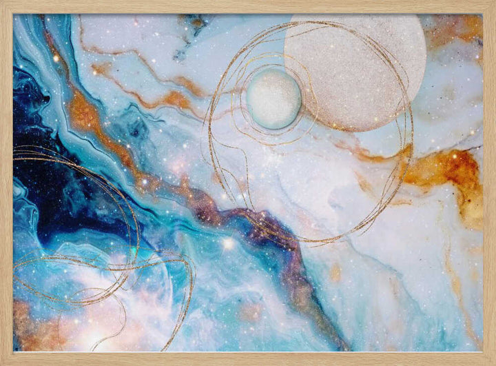 Water Galaxy Dark - Stretched Canvas, Poster or Fine Art Print - I Heart Wall Art - Poster Print, Canvas Print or Framed Art Print