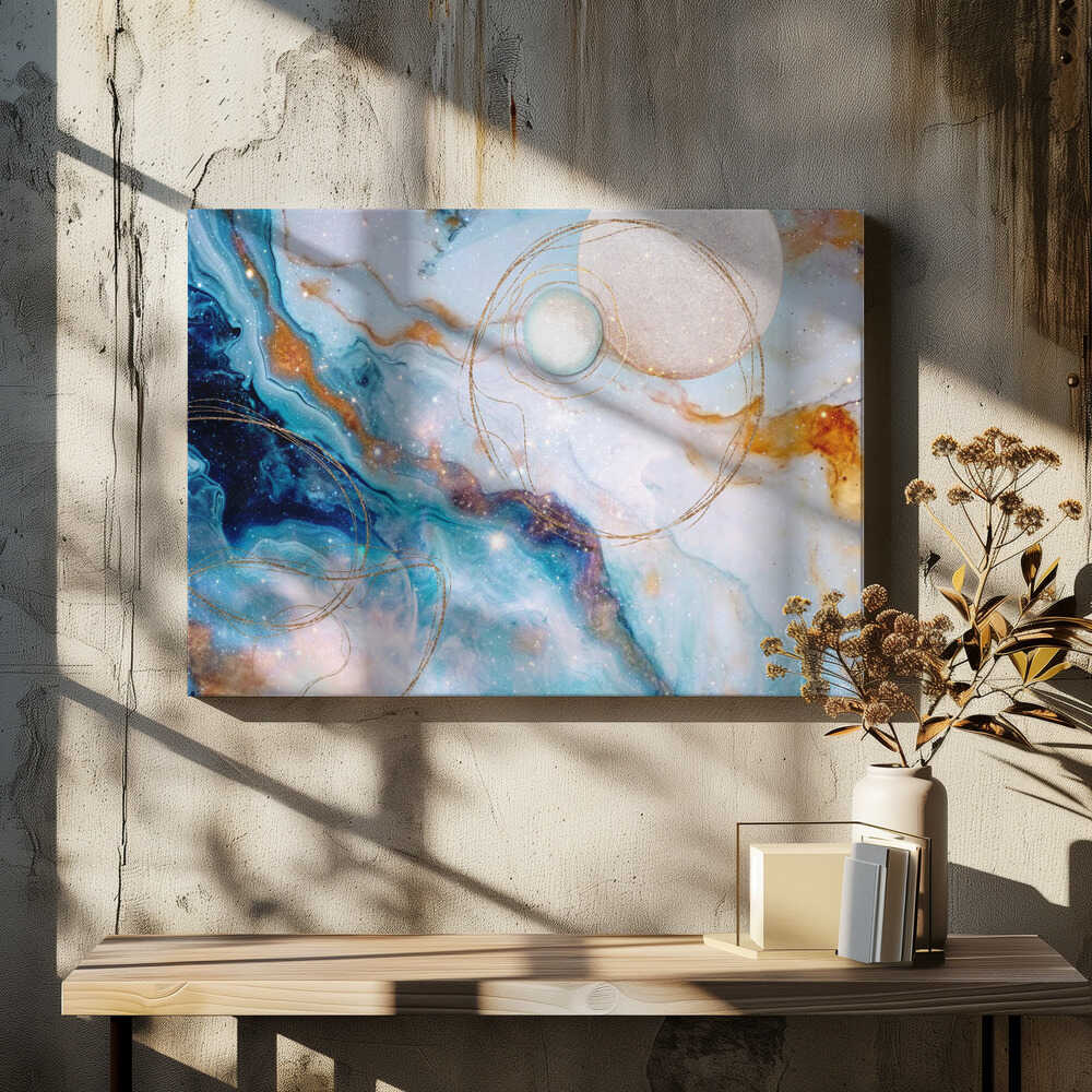 Water Galaxy Dark - Stretched Canvas, Poster or Fine Art Print - I Heart Wall Art - Poster Print, Canvas Print or Framed Art Print