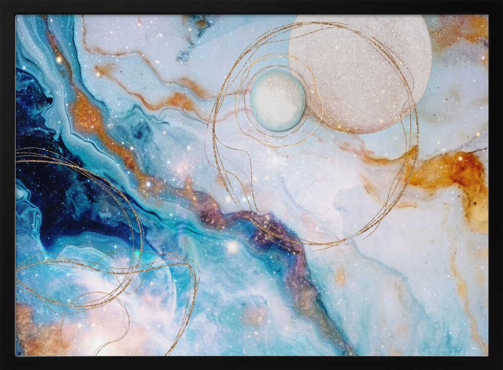 Water Galaxy Dark - Stretched Canvas, Poster or Fine Art Print - I Heart Wall Art - Poster Print, Canvas Print or Framed Art Print
