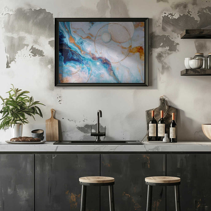 Water Galaxy Dark - Stretched Canvas, Poster or Fine Art Print - I Heart Wall Art - Poster Print, Canvas Print or Framed Art Print