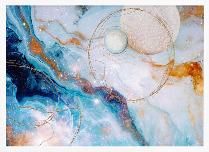 Water Galaxy Dark - Stretched Canvas, Poster or Fine Art Print - I Heart Wall Art - Poster Print, Canvas Print or Framed Art Print