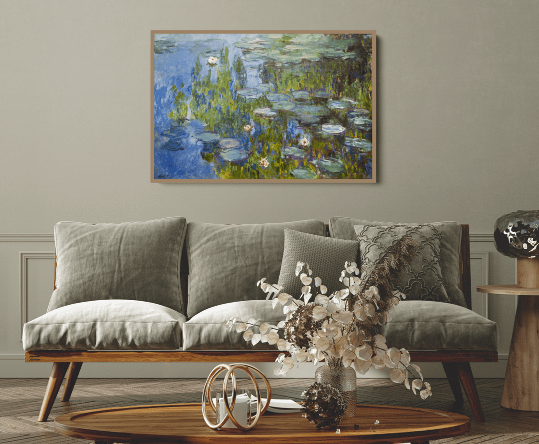 Water Lilies by Claude Monet - Stretched Canvas or Fine Art Print - I Heart Wall Art - Poster Print, Canvas Print or Framed Art Print