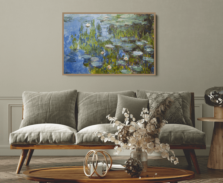 Water Lilies by Claude Monet - Stretched Canvas or Fine Art Print - I Heart Wall Art - Poster Print, Canvas Print or Framed Art Print