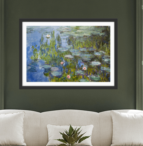 Water Lilies by Claude Monet - Stretched Canvas or Fine Art Print - I Heart Wall Art - Poster Print, Canvas Print or Framed Art Print