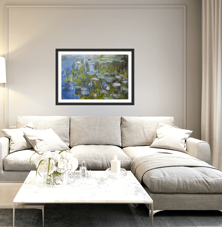 Water Lilies by Claude Monet - Stretched Canvas or Fine Art Print - I Heart Wall Art - Poster Print, Canvas Print or Framed Art Print