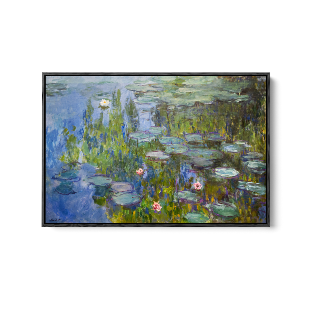 Water Lilies by Claude Monet - Stretched Canvas or Fine Art Print - I Heart Wall Art - Poster Print, Canvas Print or Framed Art Print