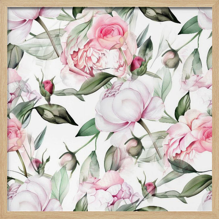 Watercolor Botany Floral Art 6 - Square Stretched Canvas, Poster or Fine Art Print I Heart Wall Art