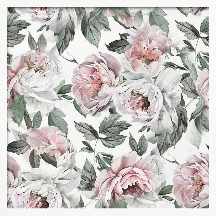 Watercolor Botany Floral Art 7 - Square Stretched Canvas, Poster or Fine Art Print I Heart Wall Art