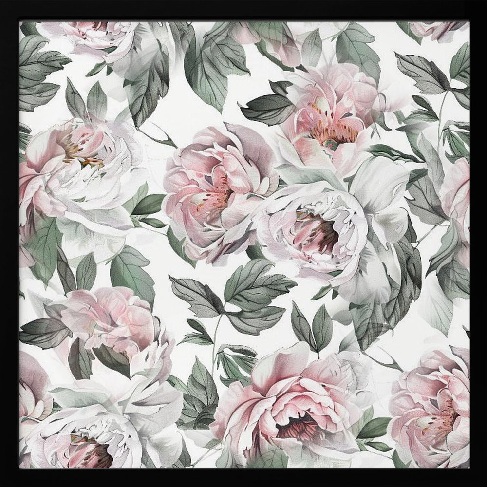 Watercolor Botany Floral Art 7 - Square Stretched Canvas, Poster or Fine Art Print I Heart Wall Art