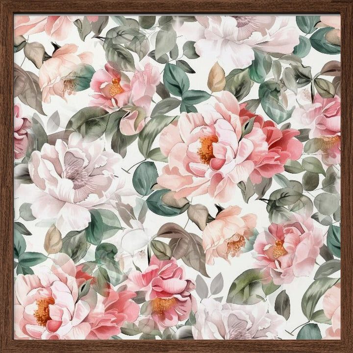 Watercolor Botany Floral Art 9 - Square Stretched Canvas, Poster or Fine Art Print I Heart Wall Art