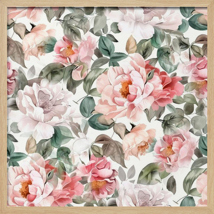 Watercolor Botany Floral Art 9 - Square Stretched Canvas, Poster or Fine Art Print I Heart Wall Art
