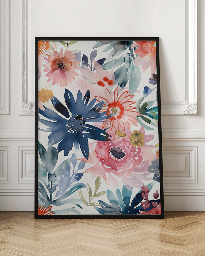 Watercolor Floral No. 1 - Stretched Canvas, Poster or Fine Art Print I Heart Wall Art