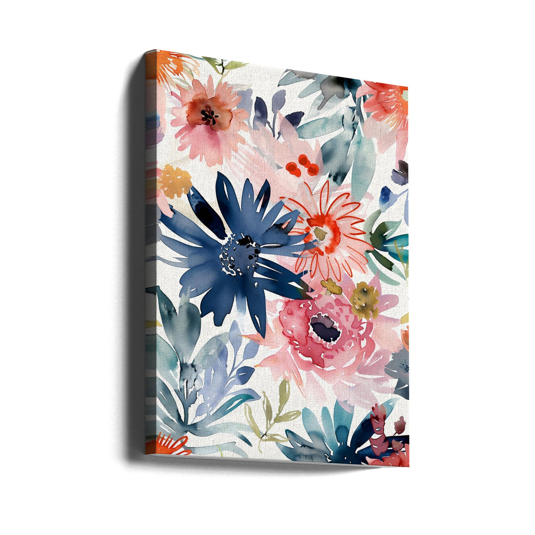 Watercolor Floral No. 1 - Stretched Canvas, Poster or Fine Art Print I Heart Wall Art
