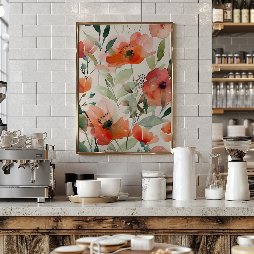 Watercolor Floral No. 10 - Stretched Canvas, Poster or Fine Art Print I Heart Wall Art