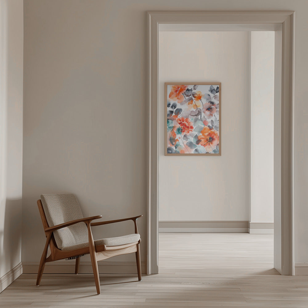 Watercolor Floral No. 2 - Stretched Canvas, Poster or Fine Art Print I Heart Wall Art