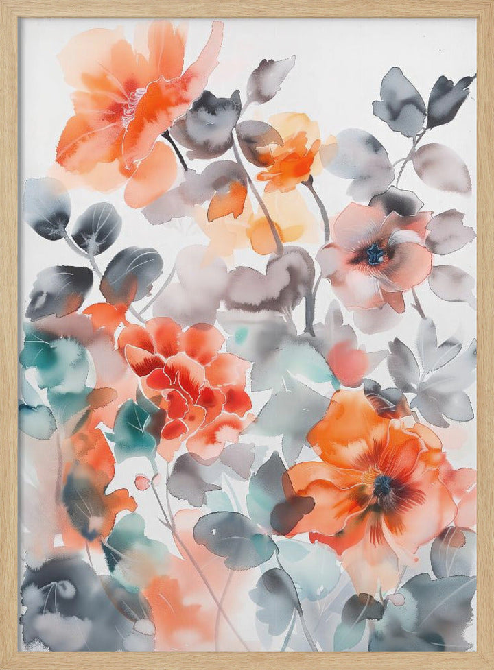 Watercolor Floral No. 2 - Stretched Canvas, Poster or Fine Art Print I Heart Wall Art