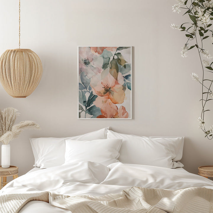 Watercolor Floral No. 3 - Stretched Canvas, Poster or Fine Art Print I Heart Wall Art
