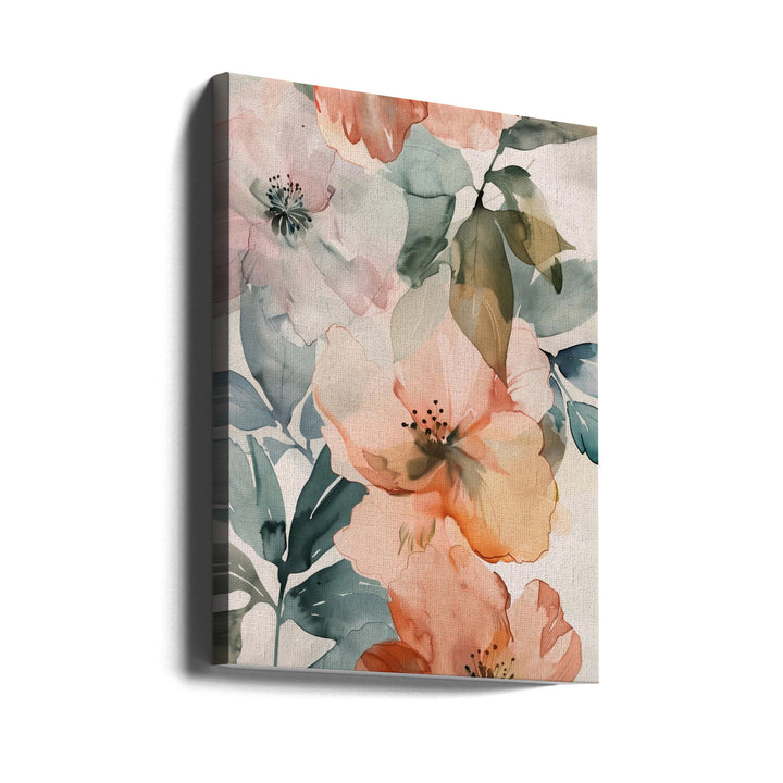 Watercolor Floral No. 3 - Stretched Canvas, Poster or Fine Art Print I Heart Wall Art