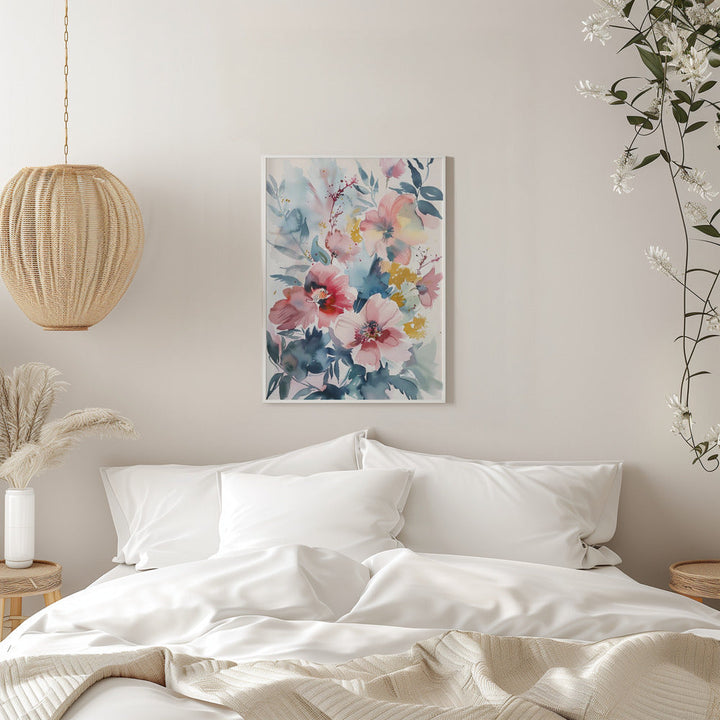 Watercolor Floral No. 4 - Stretched Canvas, Poster or Fine Art Print I Heart Wall Art