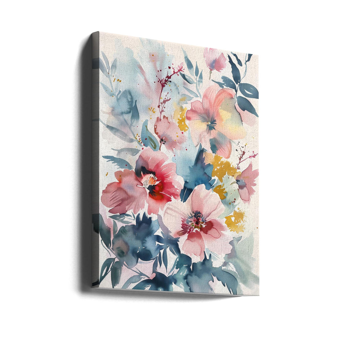 Watercolor Floral No. 4 - Stretched Canvas, Poster or Fine Art Print I Heart Wall Art