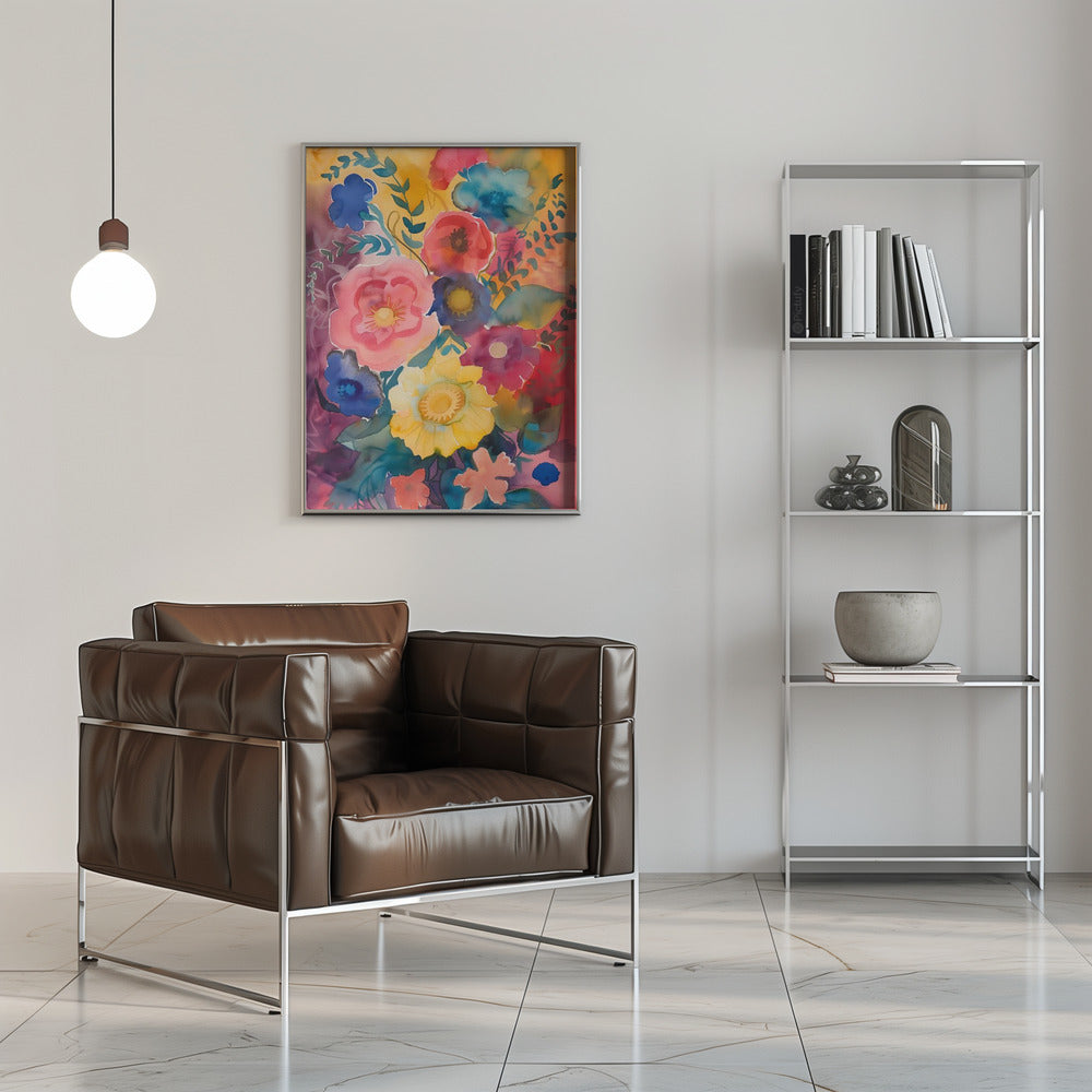 Watercolor Floral No. 6 - Stretched Canvas, Poster or Fine Art Print I Heart Wall Art