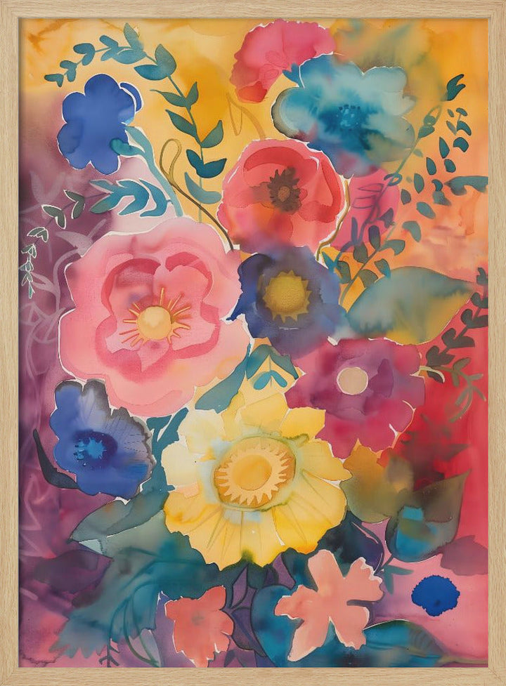 Watercolor Floral No. 6 - Stretched Canvas, Poster or Fine Art Print I Heart Wall Art