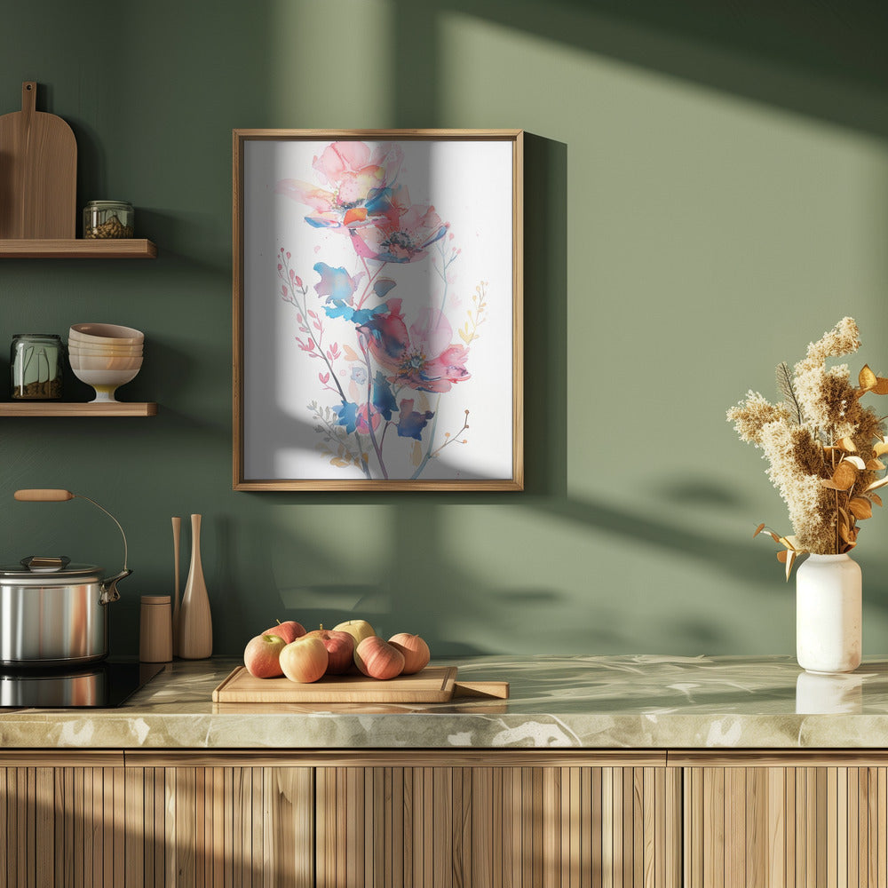 Watercolor Floral No. 8 - Stretched Canvas, Poster or Fine Art Print I Heart Wall Art