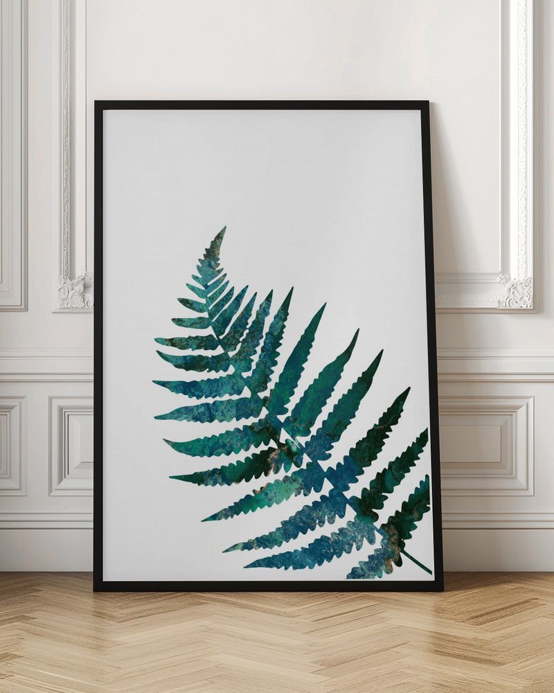 Watercolour fern - Stretched Canvas, Poster or Fine Art Print - I Heart Wall Art - Poster Print, Canvas Print or Framed Art Print