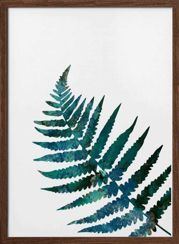Watercolour fern - Stretched Canvas, Poster or Fine Art Print - I Heart Wall Art - Poster Print, Canvas Print or Framed Art Print