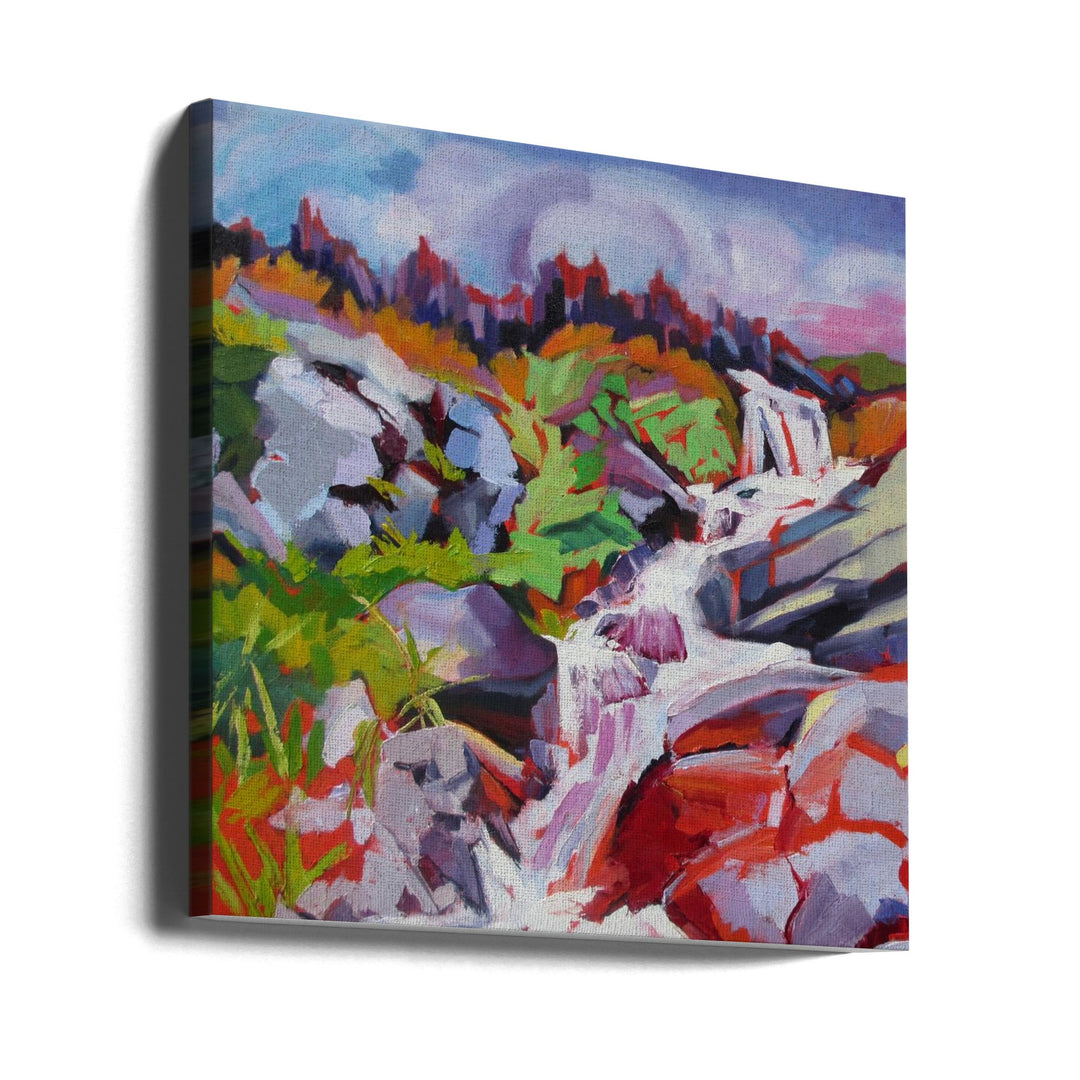 Waterfall - Square Stretched Canvas, Poster or Fine Art Print I Heart Wall Art