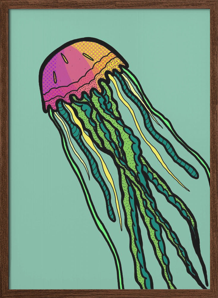 Watermelon Jellyfish - Stretched Canvas, Poster or Fine Art Print I Heart Wall Art