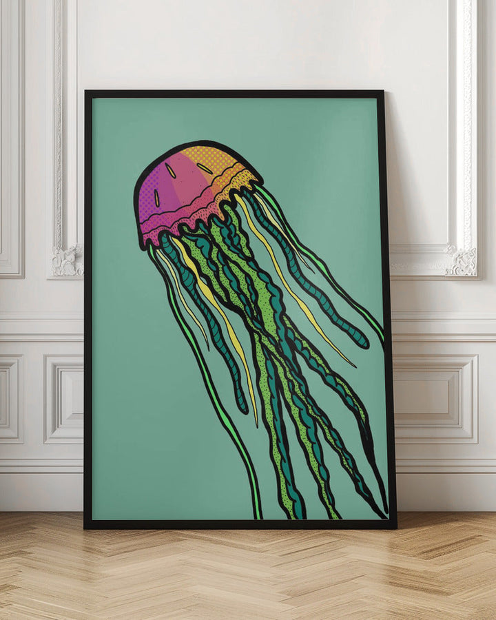 Watermelon Jellyfish - Stretched Canvas, Poster or Fine Art Print I Heart Wall Art