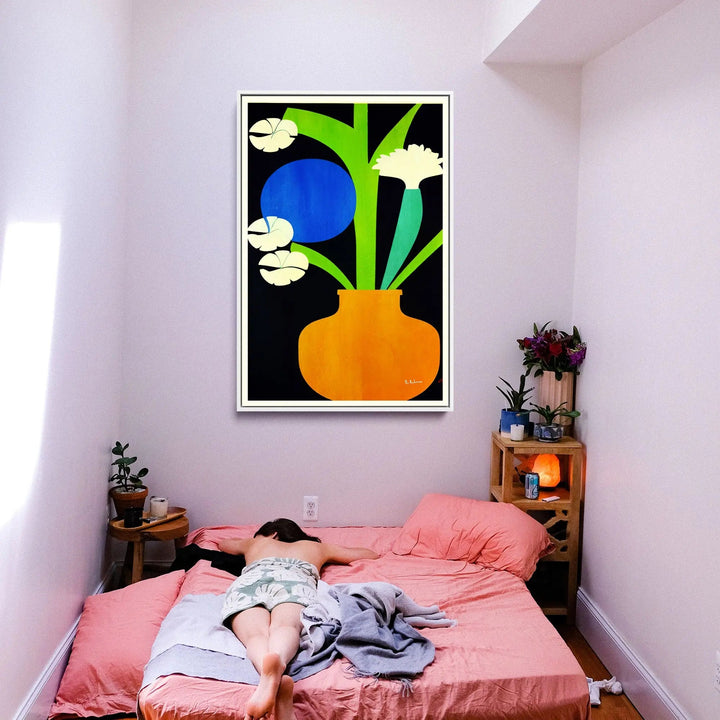Weisse Blumen, Berlin by Bo Anderson - Stretched Canvas Print or Framed Fine Art Print - Artwork I Heart Wall Art Australia 