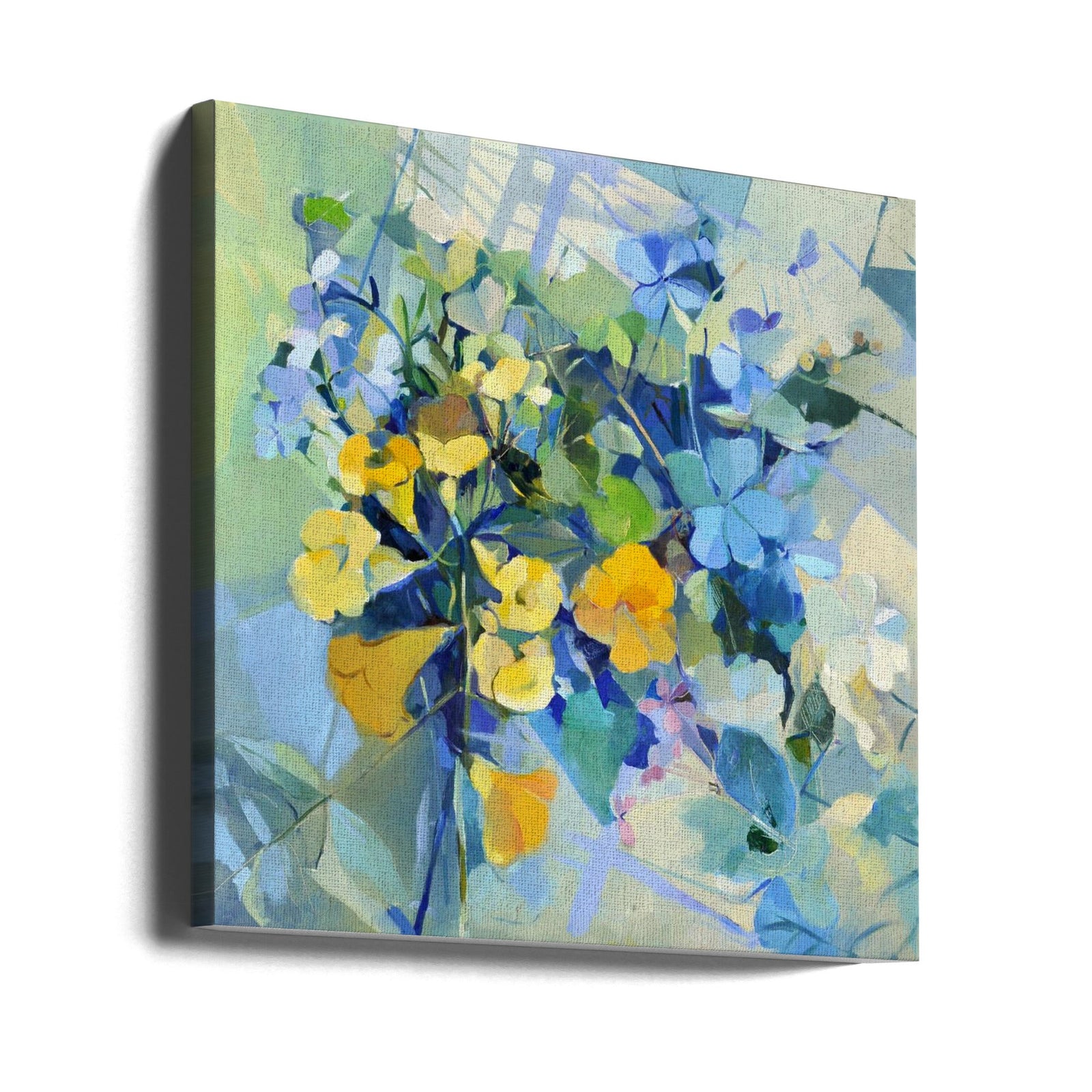 Wellow Oil Canvas  100 100  2011 - Square Stretched Canvas, Poster or Fine Art Print I Heart Wall Art
