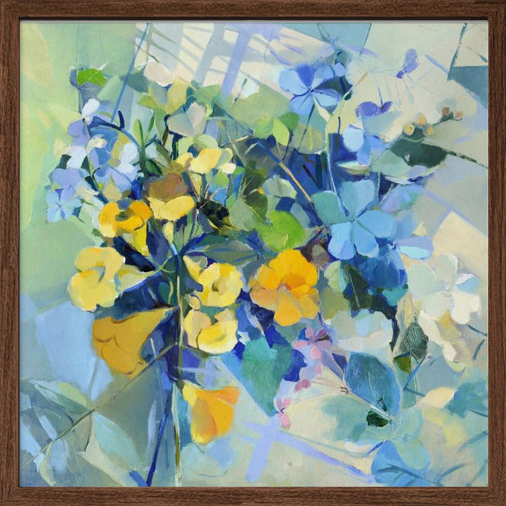 Wellow Oil Canvas  100 100  2011 - Square Stretched Canvas, Poster or Fine Art Print I Heart Wall Art