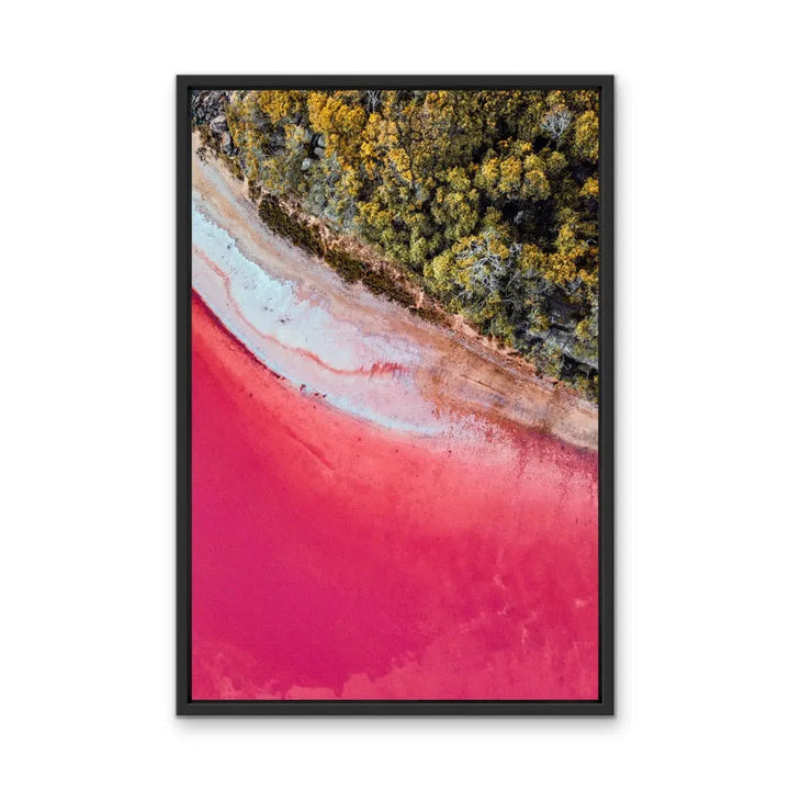 Western Australia - Colourful Aerial Photographic Print of a Red Shoreline I Heart Wall Art Australia 