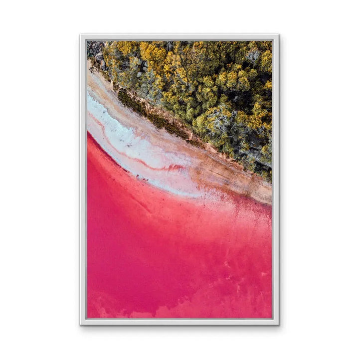 Western Australia - Colourful Aerial Photographic Print of a Red Shoreline I Heart Wall Art Australia 