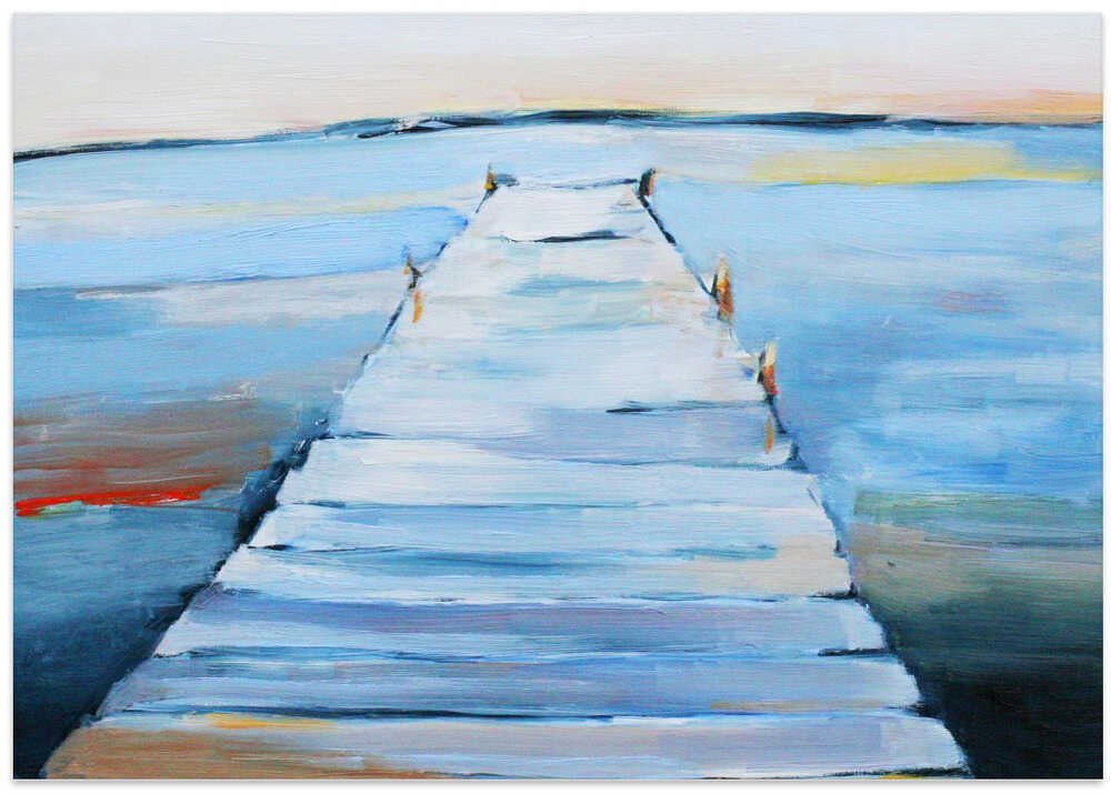 Wet Dock - Stretched Canvas, Poster or Fine Art Print - I Heart Wall Art - Poster Print, Canvas Print or Framed Art Print