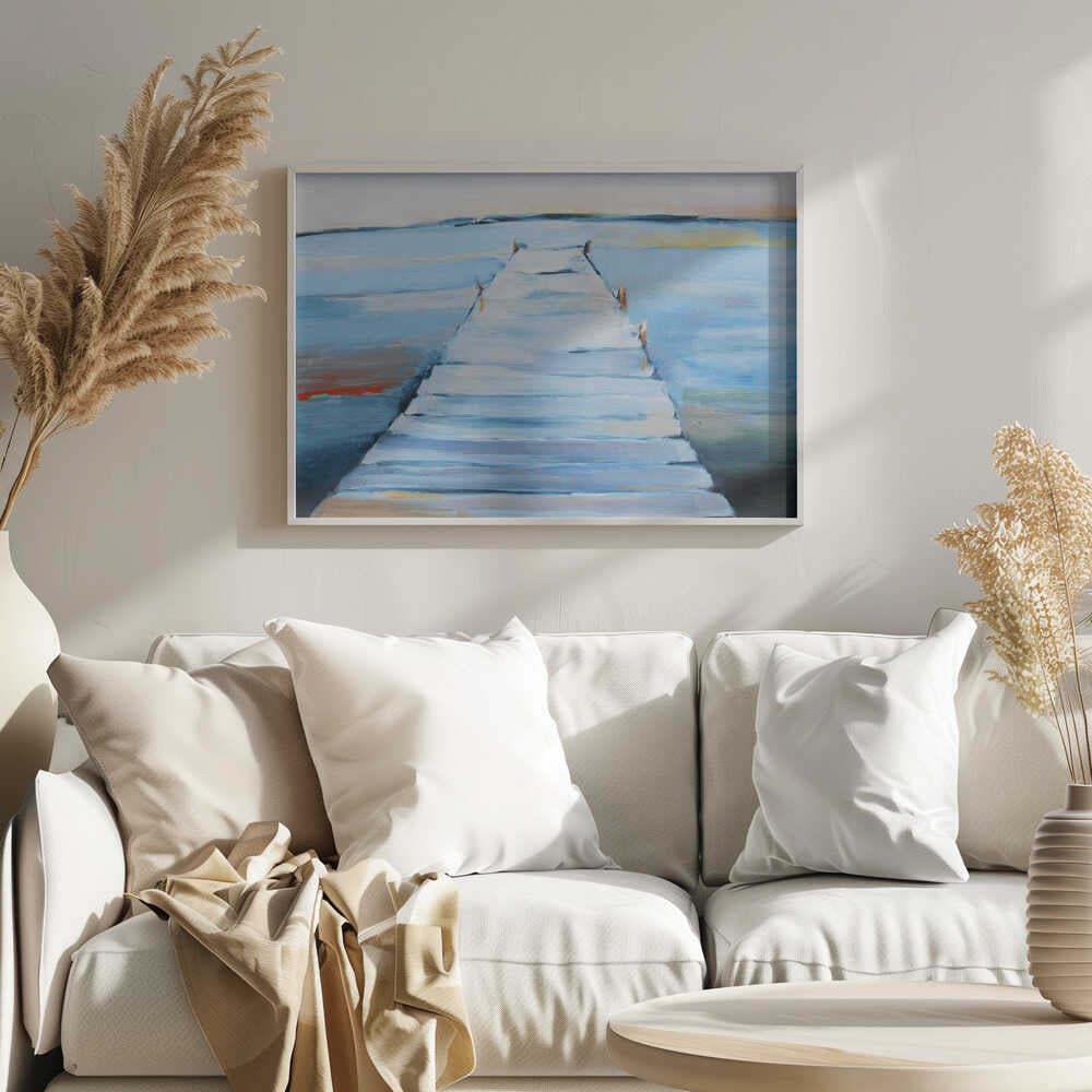 Wet Dock - Stretched Canvas, Poster or Fine Art Print - I Heart Wall Art - Poster Print, Canvas Print or Framed Art Print
