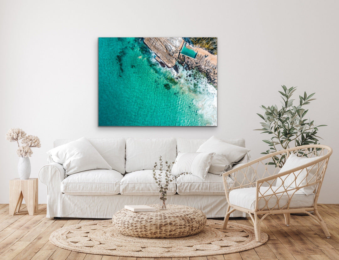 Whale Beach Ocean Pool - Coastal Beach Pool Sydney Photographic Canvas or Art Print - I Heart Wall Art