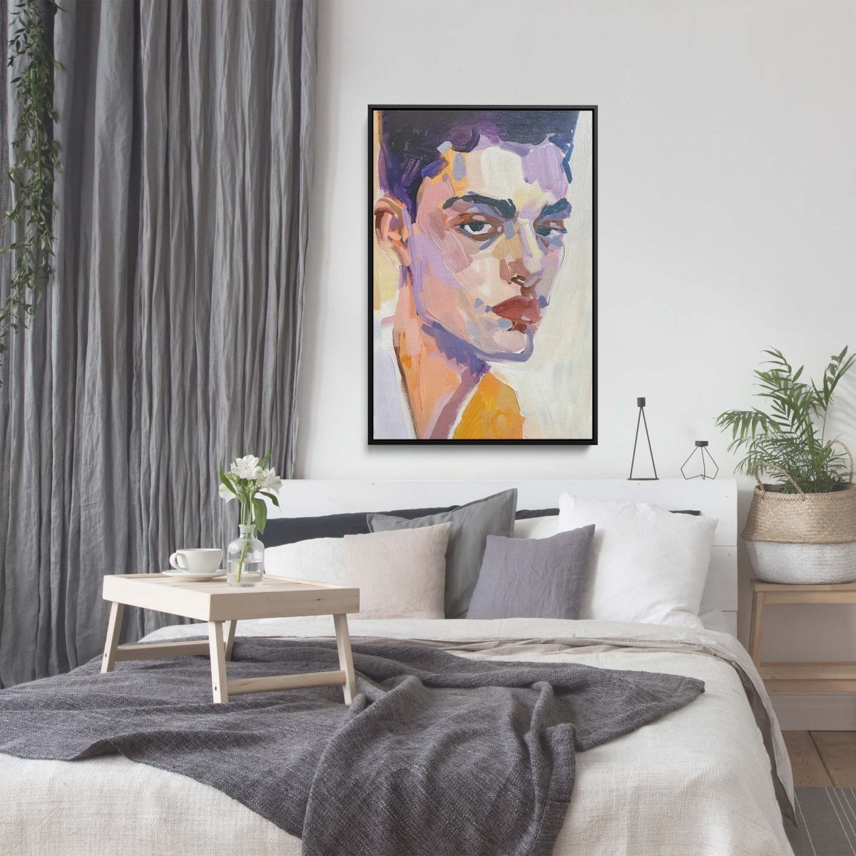 What Do You Think About Me - Contemporary Colourful Man's Portrait Print - I Heart Wall Art - Poster Print, Canvas Print or Framed Art Print