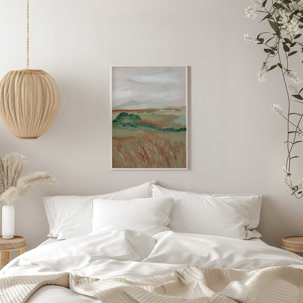 Wheat Meadow l - Stretched Canvas, Poster or Fine Art Print - I Heart Wall Art - Poster Print, Canvas Print or Framed Art Print