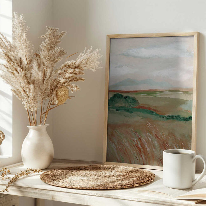 Wheat Meadow l - Stretched Canvas, Poster or Fine Art Print - I Heart Wall Art - Poster Print, Canvas Print or Framed Art Print
