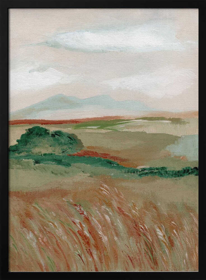 Wheat Meadow l - Stretched Canvas, Poster or Fine Art Print - I Heart Wall Art - Poster Print, Canvas Print or Framed Art Print