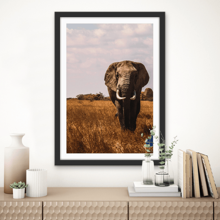 When in Africa - Elephant Safari Stretched Canvas or Wall Art Print - I Heart Wall Art - Poster Print, Canvas Print or Framed Art Print