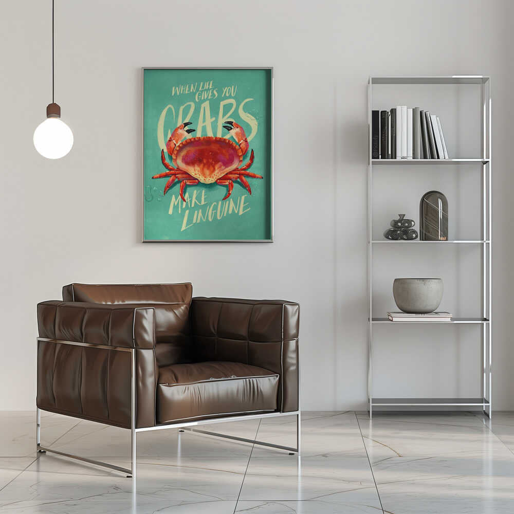 When Life Gives You Crabs - Stretched Canvas, Poster or Fine Art Print - I Heart Wall Art - Poster Print, Canvas Print or Framed Art Print