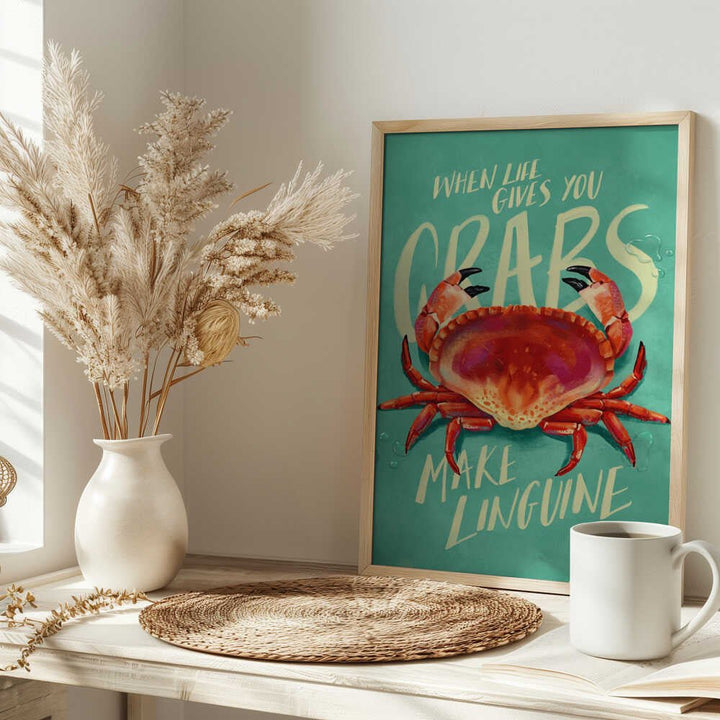 When Life Gives You Crabs - Stretched Canvas, Poster or Fine Art Print - I Heart Wall Art - Poster Print, Canvas Print or Framed Art Print